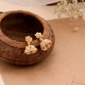 Ethnic Floral Gold Plated Jhumkas
