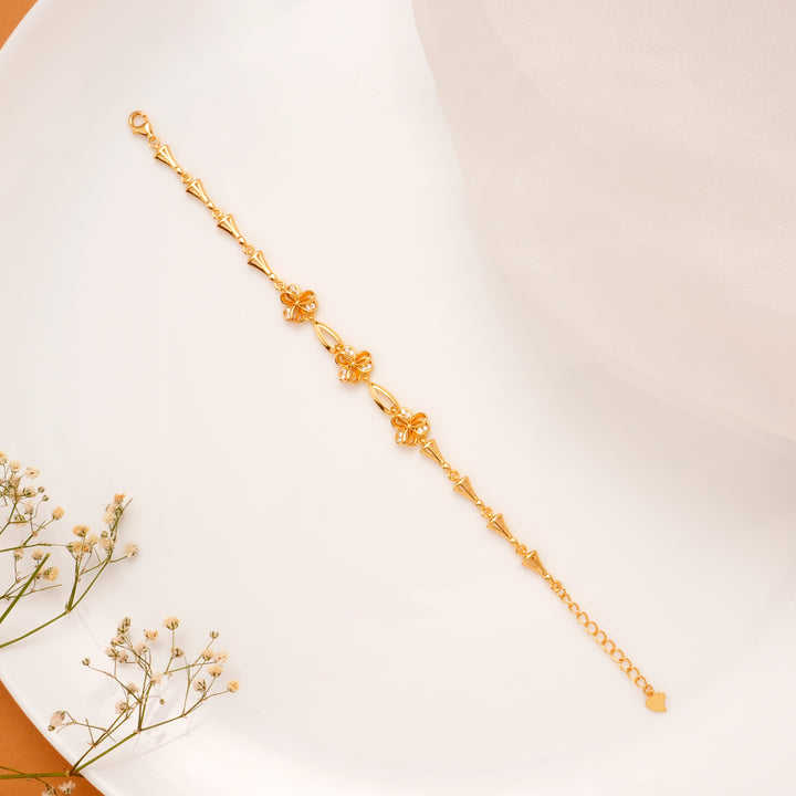 Golden Bloom Charm Bracelet
