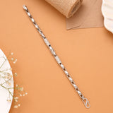 Silver Spiral Kite Shape Bracelet for Men