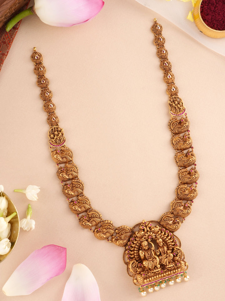 Lord Ram Sita Antique Grand Gold Haram