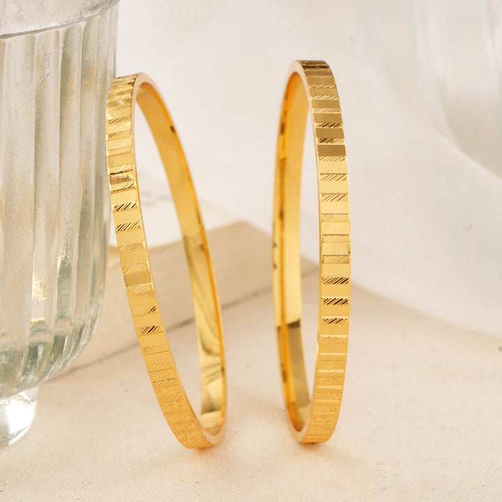 Cute Carving Silver Gold Plated Baby Bangle