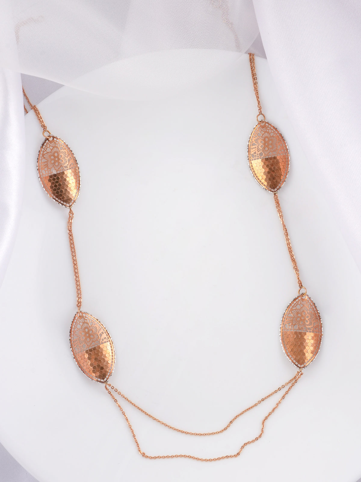 Blush Orchid Charm Rose Gold Chain