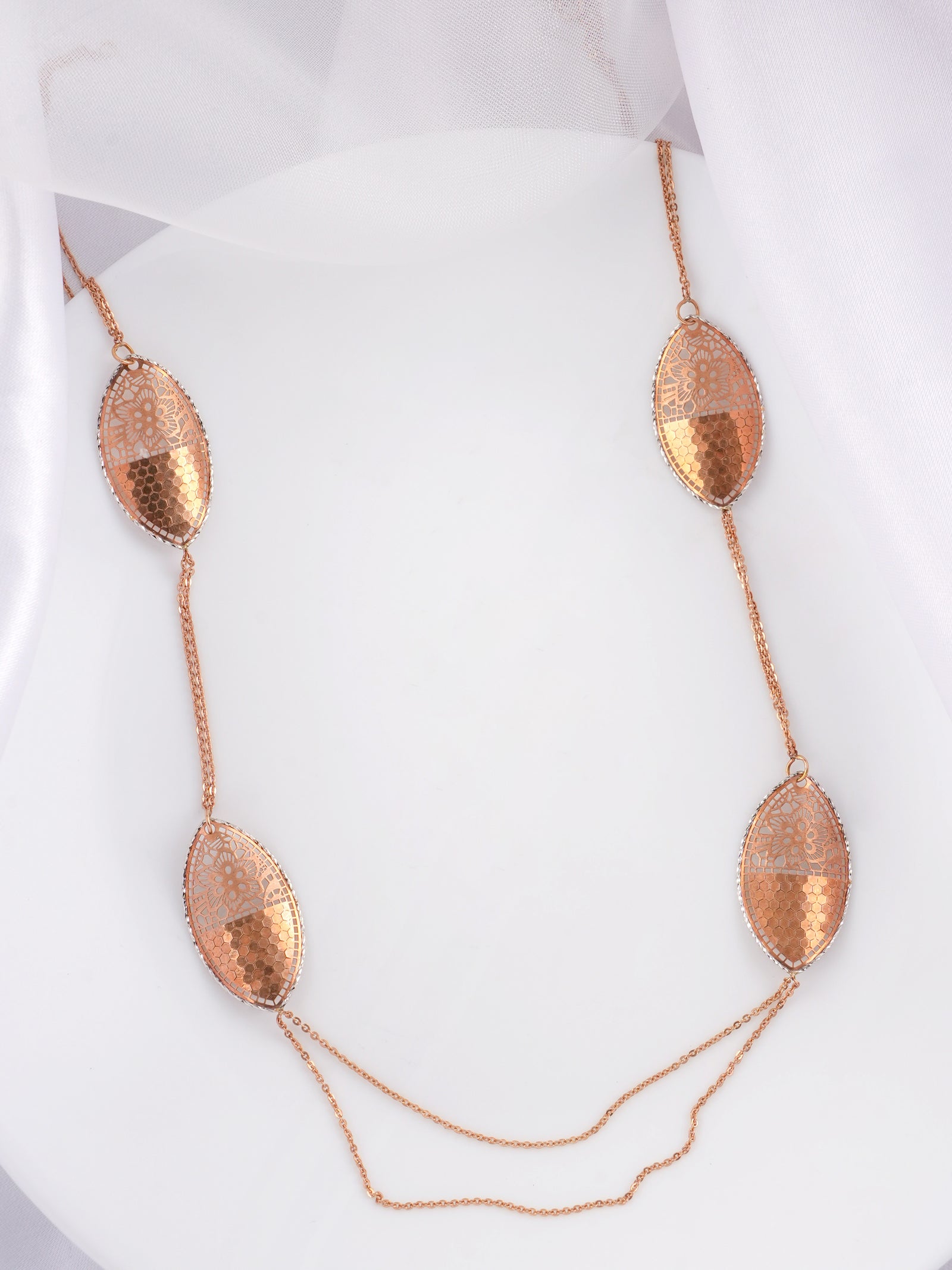 Blush Orchid Charm Rose Gold Chain