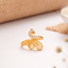 Classic Peacock Design Golden Ring