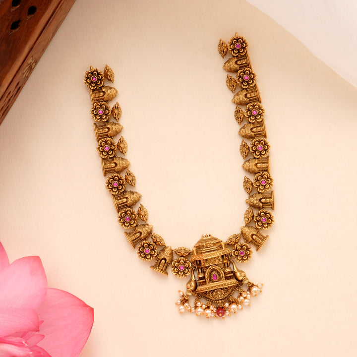 Antique Temple Inspired Elephant Necklace