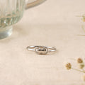 Stylish Dual Heart Baby Silver Ring