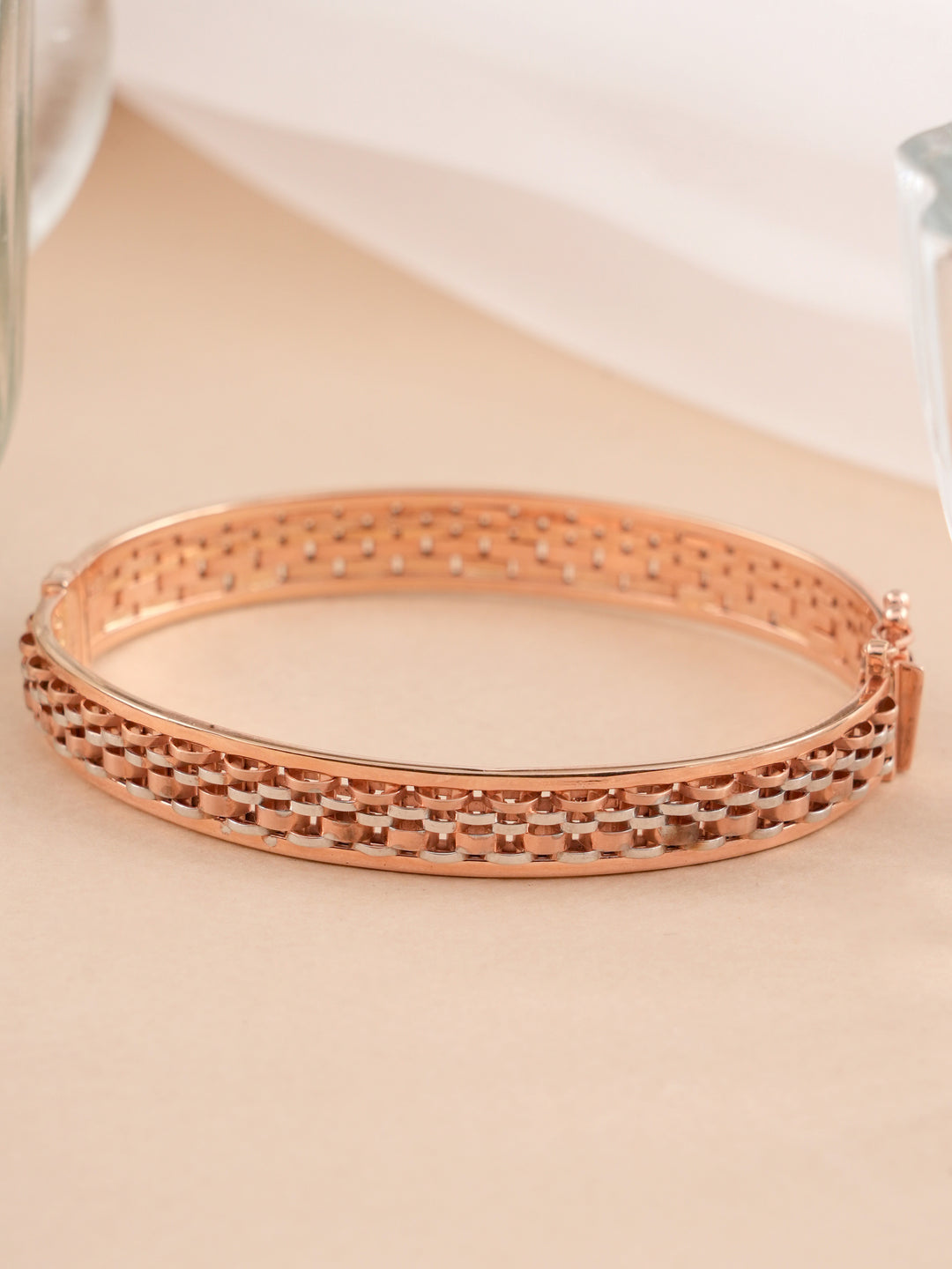 Rose Gold Grid Texture Kada