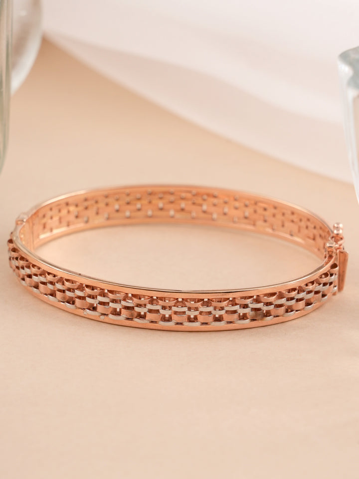 Rose Gold Grid Texture Kada