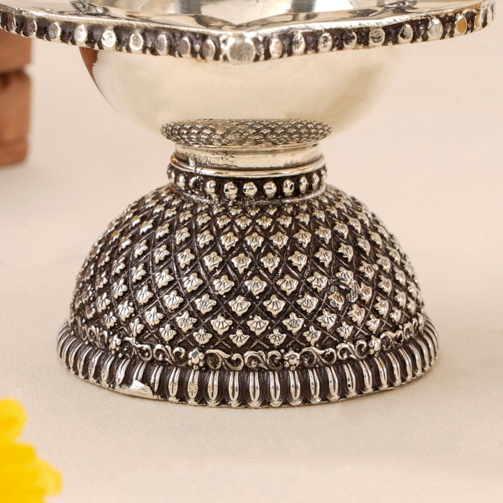Antique Silver Shanku Chakra Namam Idol