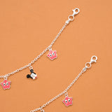 Disney Mickey Mouse Silver Baby Anklets