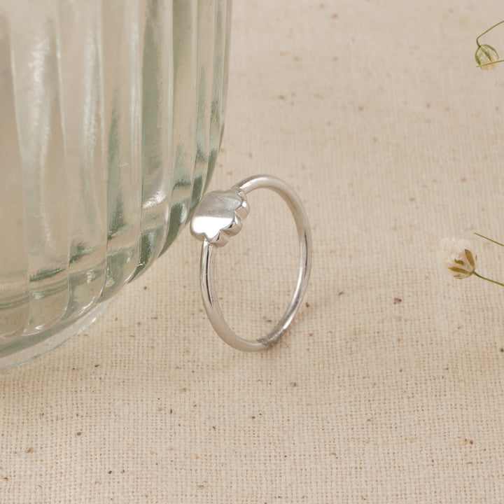 Minimalist Cloud Shape Silver Baby Ring