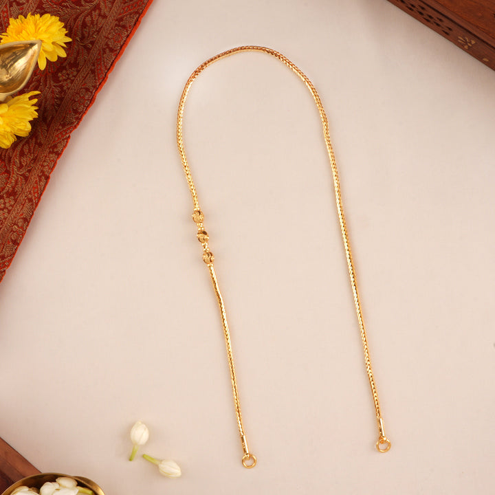 Graceful Round Bead Mugappu Chain