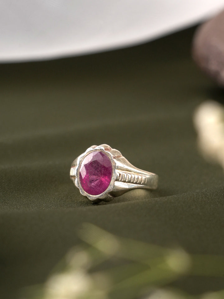 The Elegance of Ruby Gemstone Silver Ring
