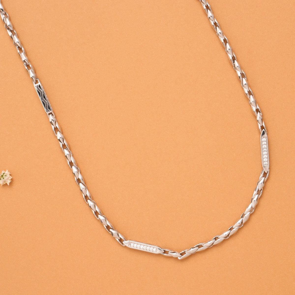 Italian Choco Spiral Silver Men’s Chain