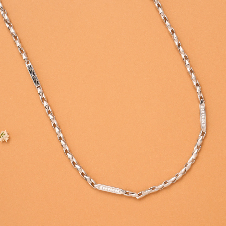 Italian Choco Spiral Silver Men’s Chain