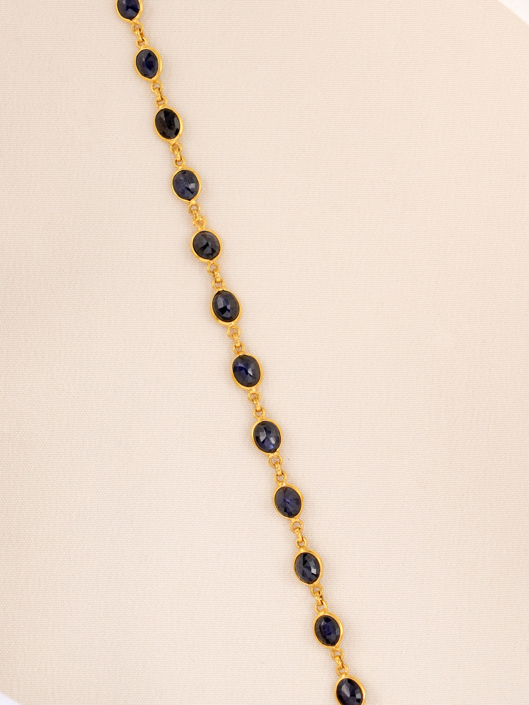 Gold Black Stone Drop Bracelet