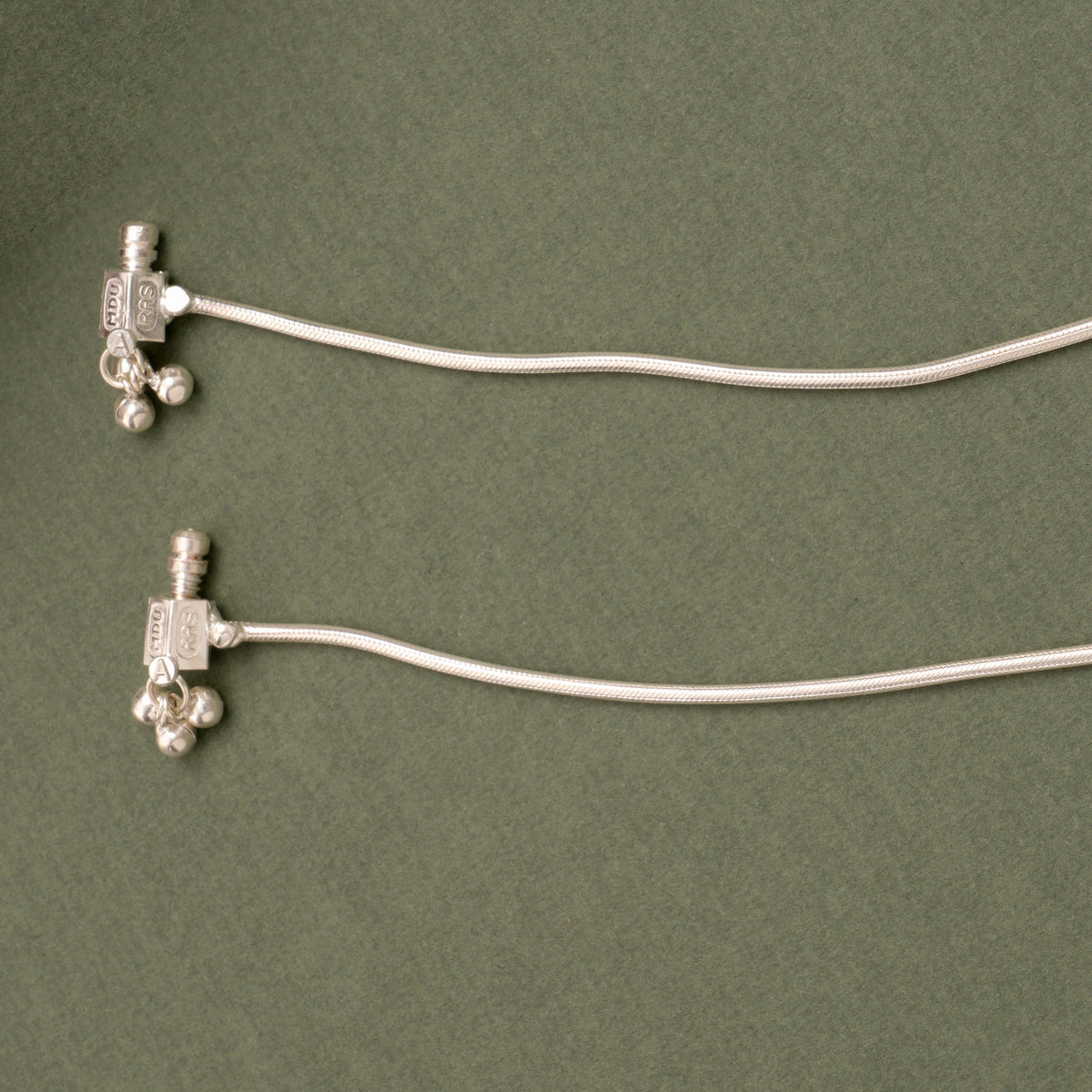 Thin Smooth Silver Anklet