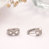 Authentic Infinity Silver Hoop Earring