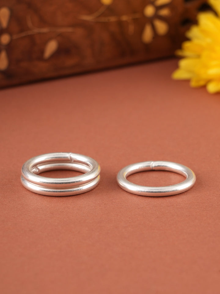 Silver Plain Band Silver Metti