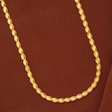 Tiny Leaf Gold Wheat Chain for Women