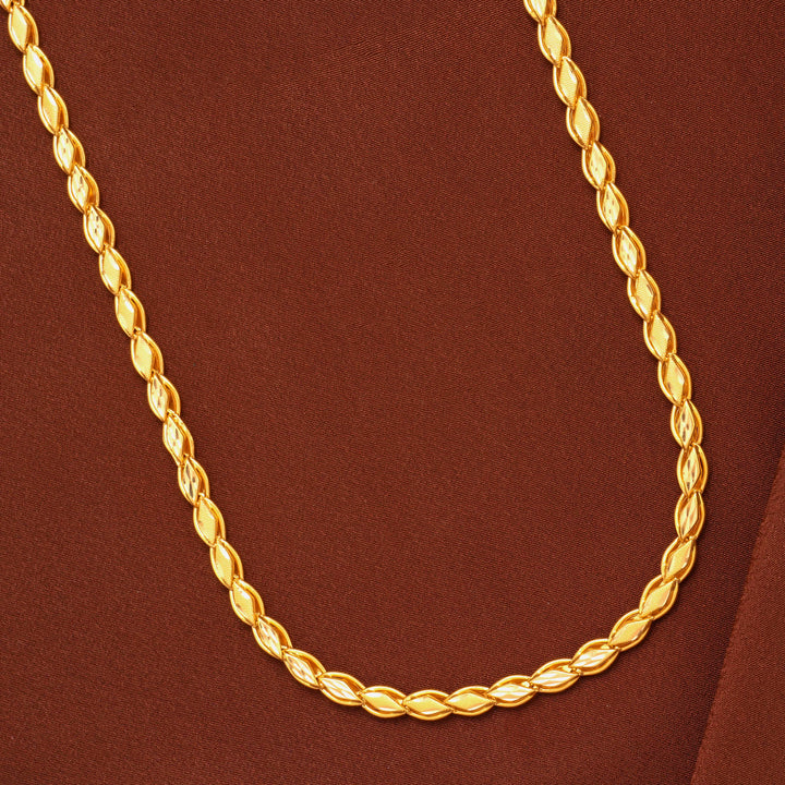 Tiny Leaf Gold Wheat Chain for Women
