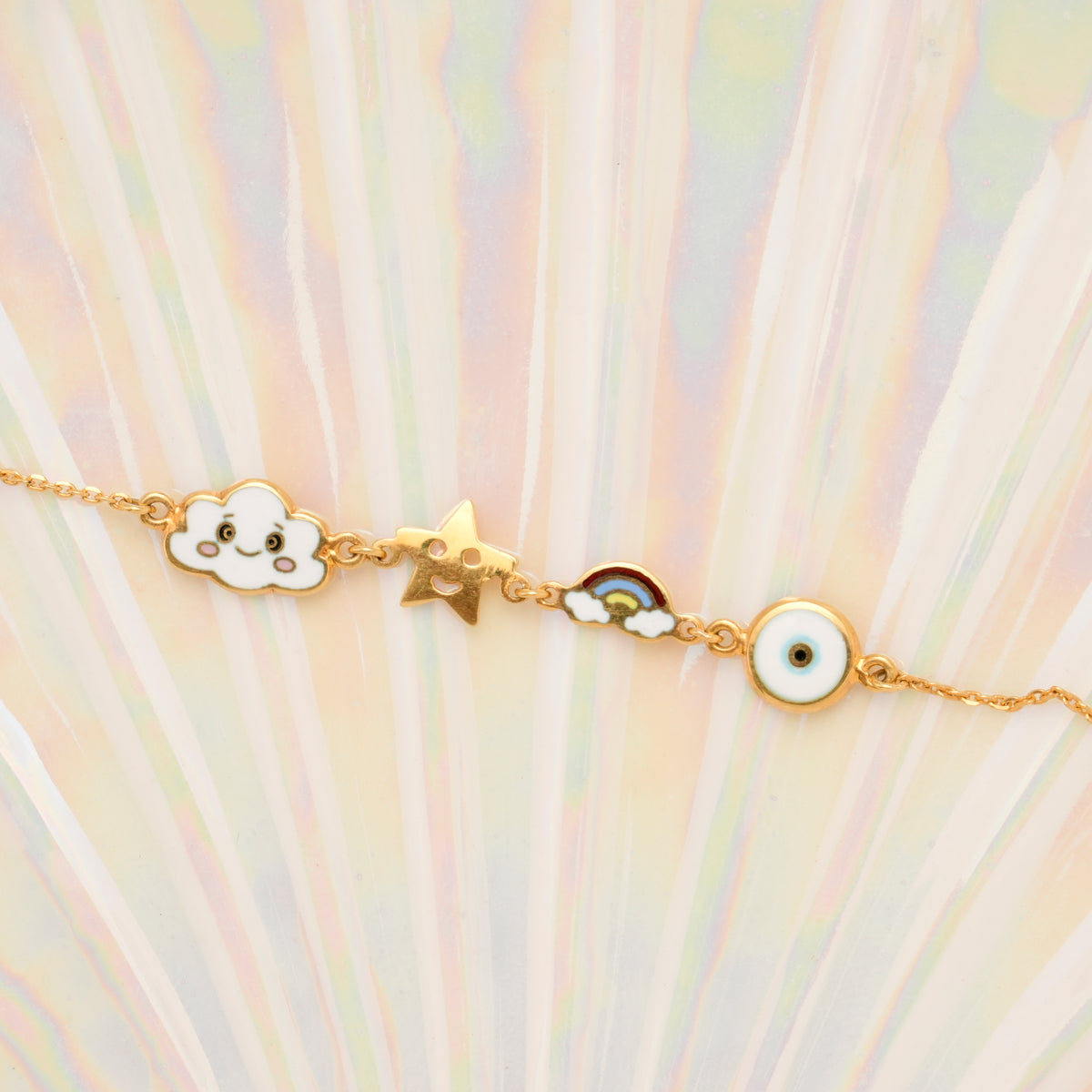Cute Enamel Toys Gold Baby Bracelet