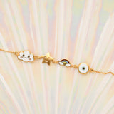 Cute Enamel Toys Gold Baby Bracelet