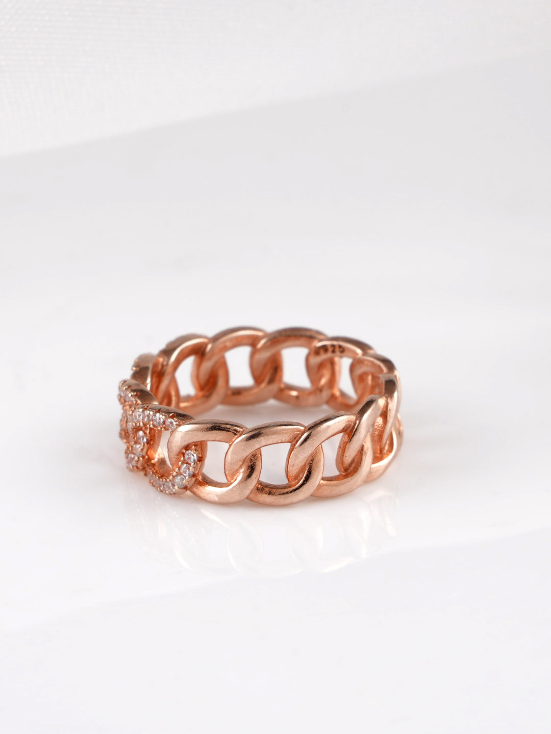 Rose Gold Miami Cuban Link Ring