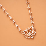 Beautiful Butterfly Pattern Floral Golden Necklace