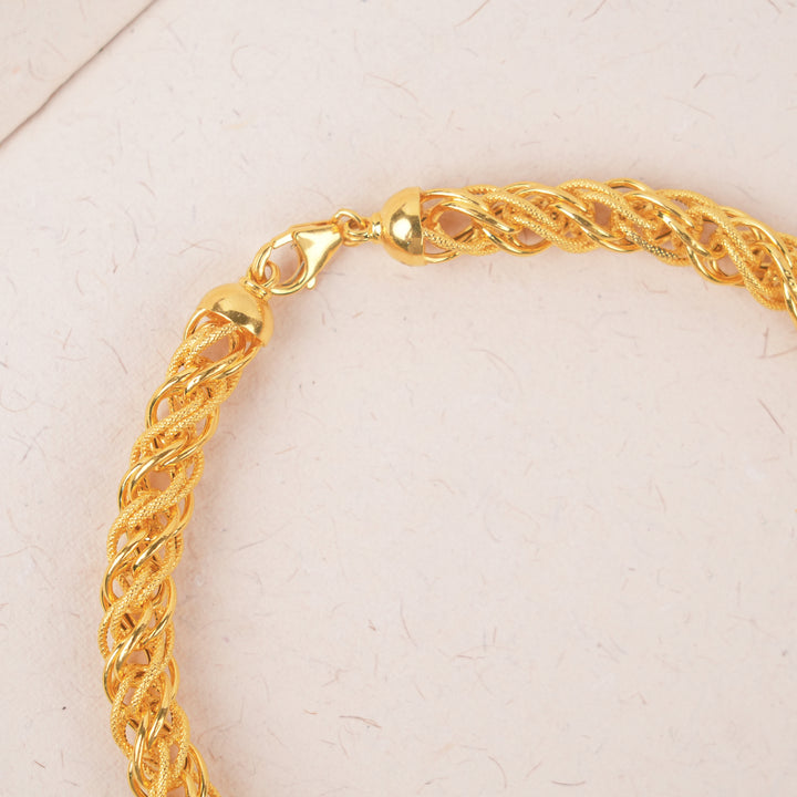 Bold Textured Barrel Link Chain for Men