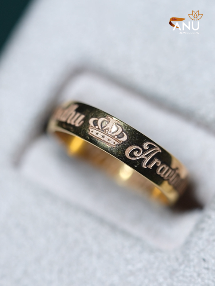 Crowned Love with Name Ring