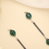 Floral Dew Drop Antique Silver Anklet