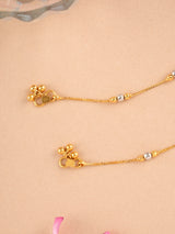 Dual Toned Gold Beads Anklet for Kids