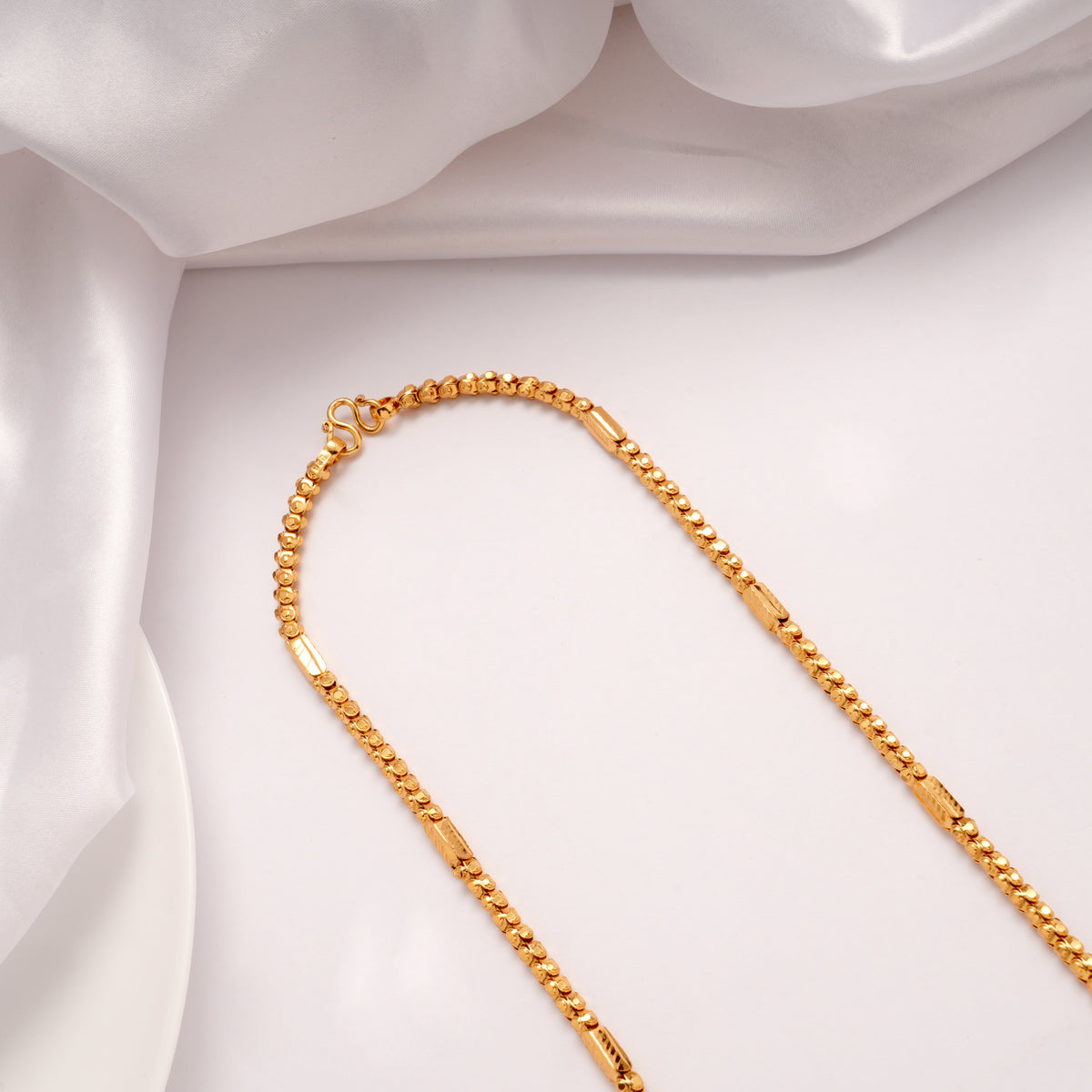 Bold Textured Design Golden Chain