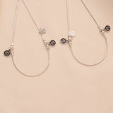 Graceful Antique Silver Charm Anklet