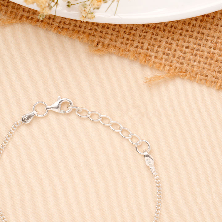 Cute Cartoon Baby Enamel Silver Bracelet