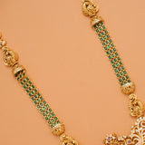 Traditional Emerald White Stone Peacock Long Haram