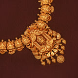 Divine Lakshmi Temple with Gold Drop Necklace