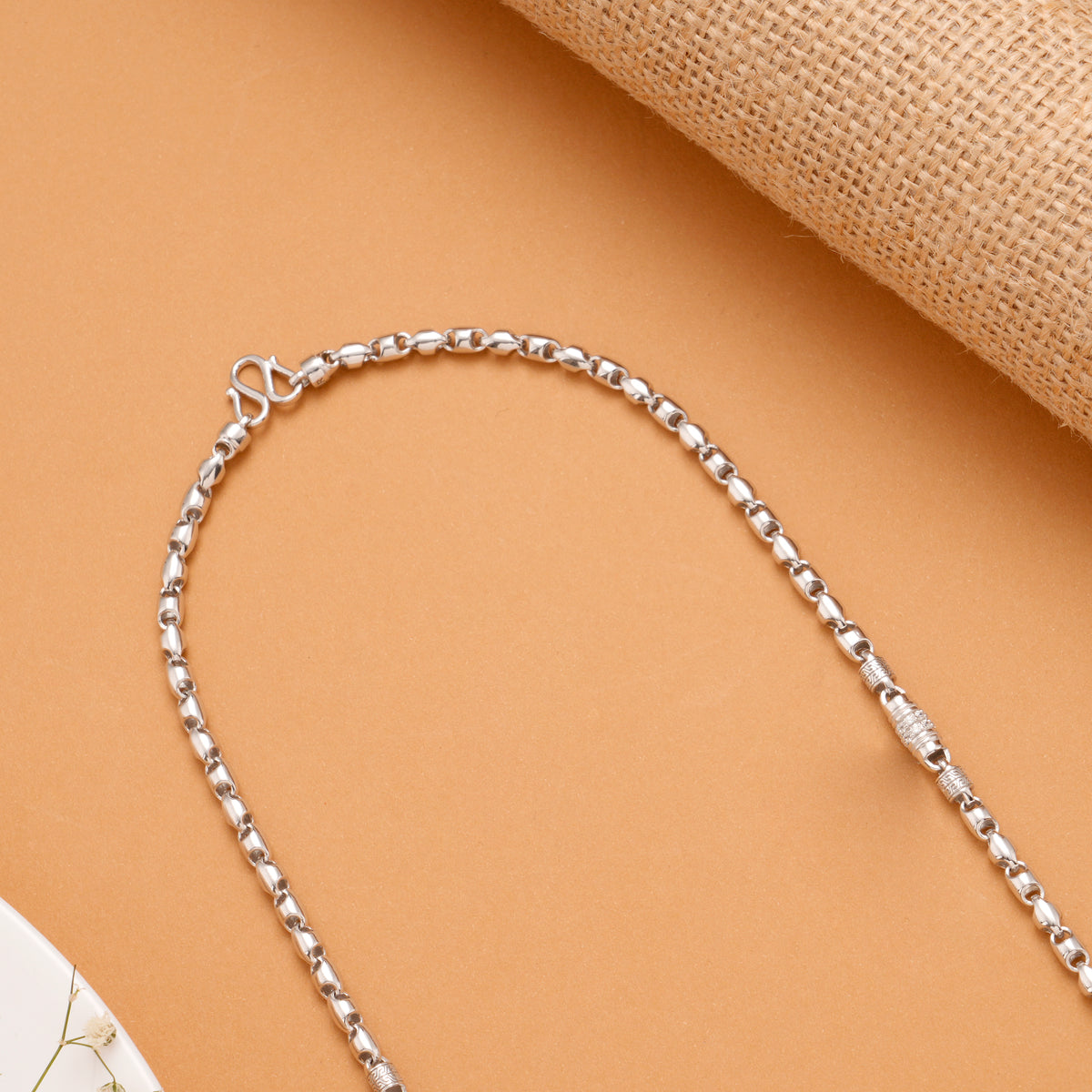 Modern Men’s Silver Bar Link Chain
