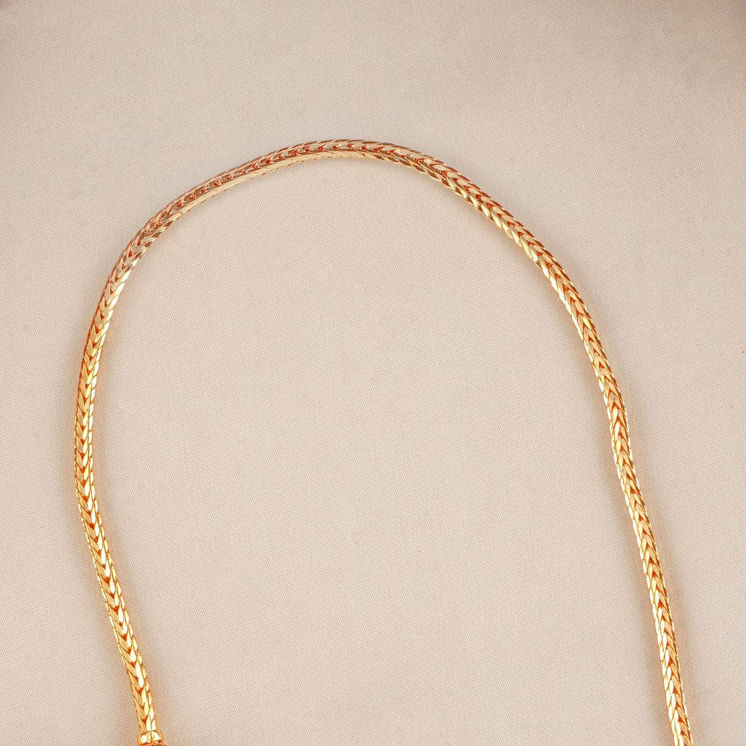 Graceful Round Bead Mugappu Chain