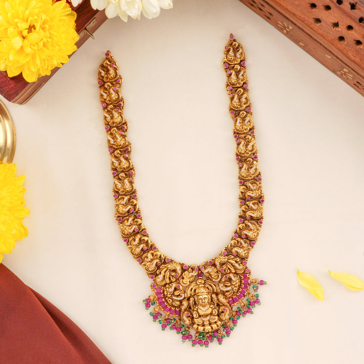 Lakshmi with Dual Beads Temple Haram