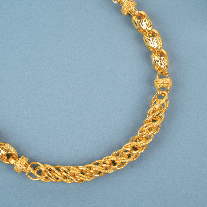 Bold Textured Barrel Link Chain for Men