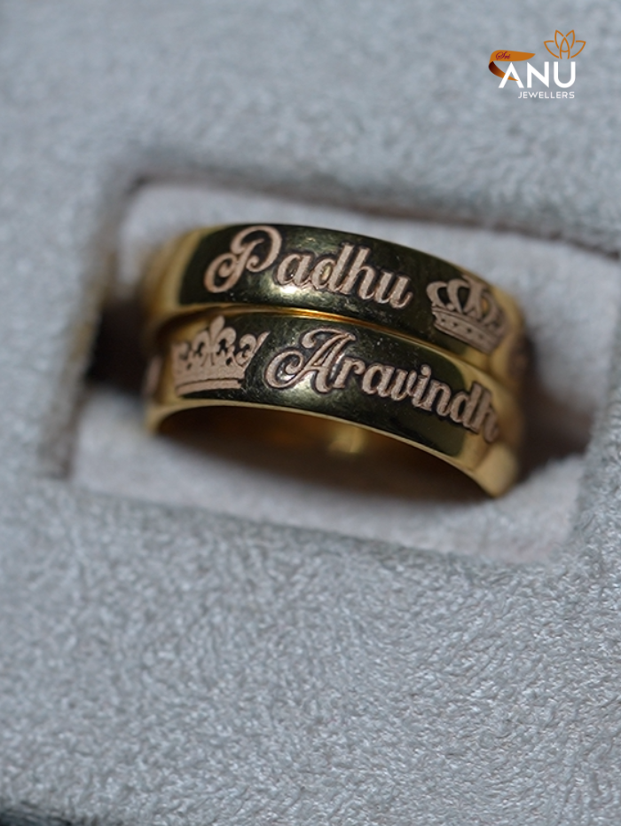 Crowned Love with Name Ring