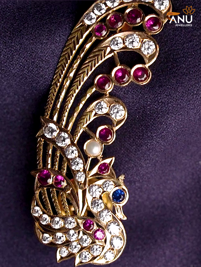 Peacock Feather Earcuff