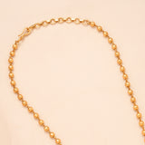 Ruby Blossom Pendant Golden Drops Necklace Set