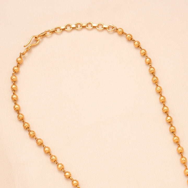 Ruby Blossom Pendant Golden Drops Necklace Set