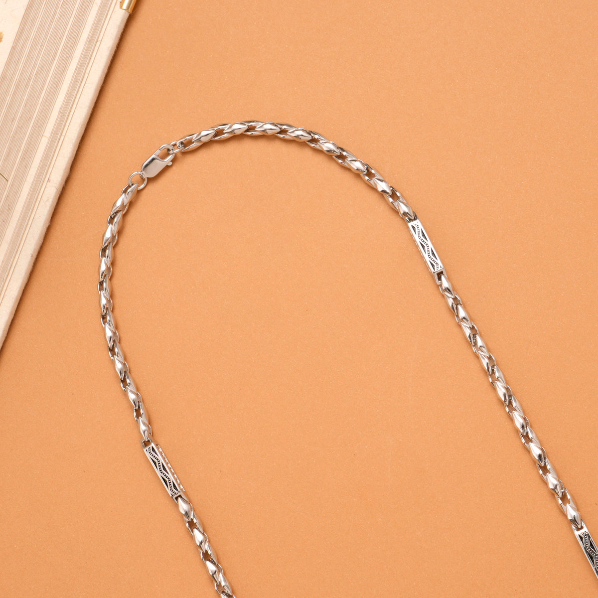 Italian Choco Spiral Silver Men’s Chain