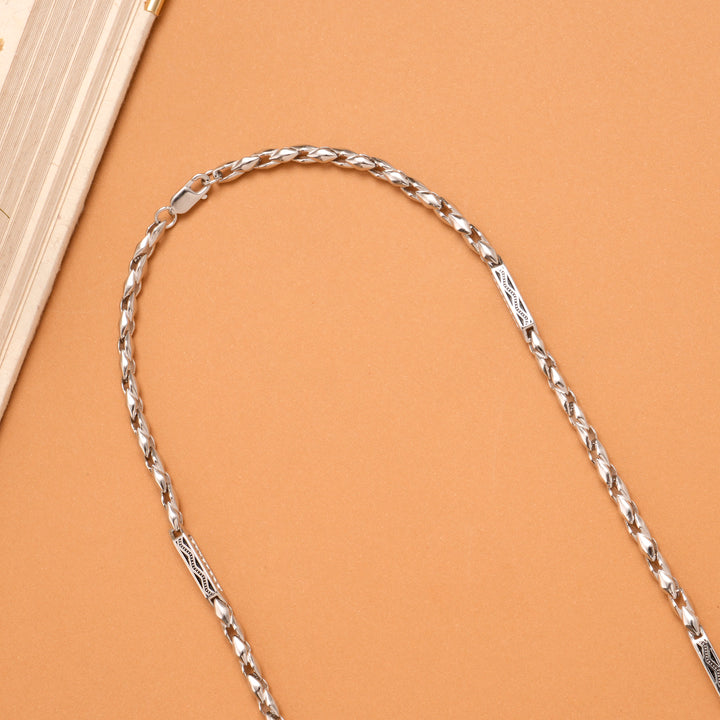 Italian Choco Spiral Silver Men’s Chain