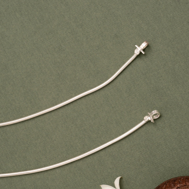 Thin Smooth Silver Anklet