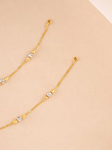 Dual Toned Gold Beads Anklet for Kids